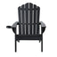 Gardeon Outdoor Chairs HDPE Adirondack Beach Chair Sun Lounge Patio Furniture Garden Black