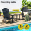 Gardeon Outdoor Coffee Side Table HDPE Desk Patio Furniture Camping Garden Black