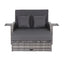 Gardeon Outdoor Day Bed Sun Lounge Setting Wicker Lounger Patio Furniture Grey