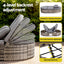 Gardeon Outdoor Day Bed Sun Lounge Setting Wicker Lounger Patio Furniture w/ Retractable Side Tray