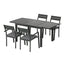 Gardeon Outdoor Dining Set 5 Piece Aluminum Extendable Table Setting Black