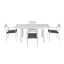 Gardeon Outdoor Dining Set 5 Piece Aluminum Extendable Table Setting White