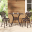 Gardeon Outdoor Dining Set 5 Piece Chairs Table Cast Aluminum Patio Brown