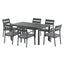 Gardeon Outdoor Dining Set 7 Piece Aluminum Table Chairs Setting Black
