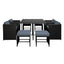Gardeon Outdoor Dining Set 9 Piece Wicker Table Chairs Setting Black