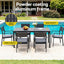Gardeon Outdoor Dining Set 9PCS Aluminum Extendable Table Chairs Patio Furniture