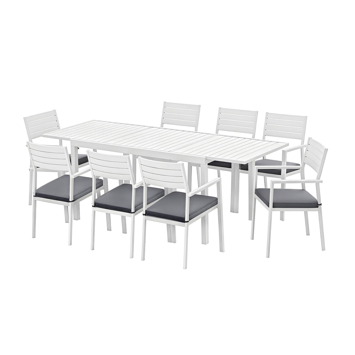 Gardeon Outdoor Dining Set 9PCS Aluminum Extendable Table Chairs Patio Furniture