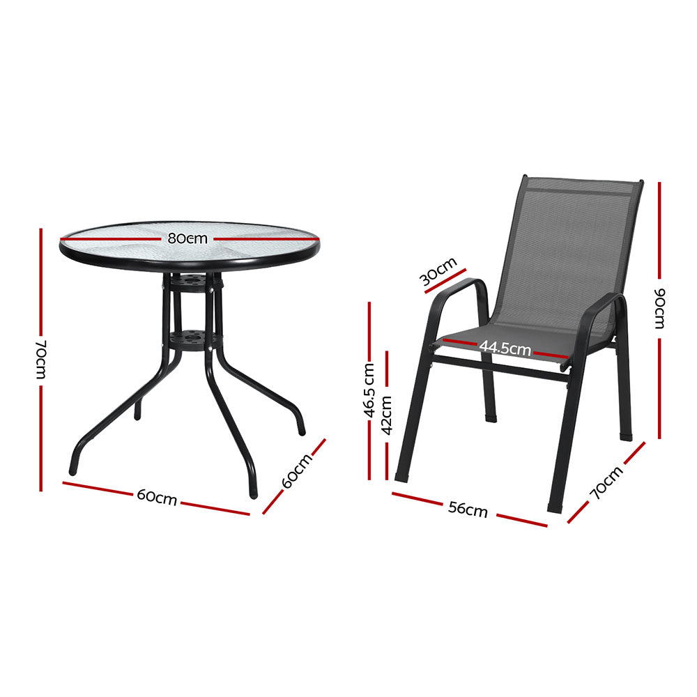Gardeon Outdoor Dining Set Table and Chairs Patio Garden Furniture Bistro Set