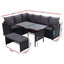 Gardeon Outdoor Furniture Dining Setting Sofa Set Lounge Wicker 8 Seater Black