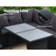 Gardeon Outdoor Furniture Dining Setting Sofa Set Lounge Wicker 9 Seater Black