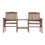 Gardeon Outdoor Garden Bench Loveseat Wooden Table Chairs Patio Furniture Brown