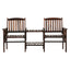 Gardeon Outdoor Garden Bench Loveseat Wooden Table Chairs Patio Furniture Charcoal