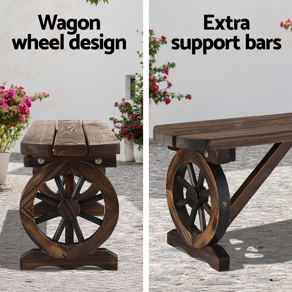 Gardeon Outdoor Garden Bench Seat Wooden Patio Furniture Wagon Dining Chair