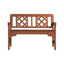 Gardeon Outdoor Garden Bench Wooden Chair 2 Seat Patio Furniture Lounge Natural