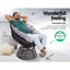 Gardeon Outdoor Lounge Setting Papasan Chair Wicker Table Garden Furniture Black