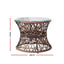 Gardeon Outdoor Lounge Setting Papasan Chair Wicker Table Garden Furniture Brown