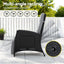 Gardeon Outdoor Recliner Chairs Sun lounge Wicker Lounger Patio Furniture Adjustable Black