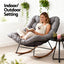 Gardeon Outdoor Rocking Chair Furniture Papasan Recliner Garden Patio Lounge Setting