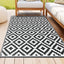 Gardeon Outdoor Rugs 120x180cm Large Carpet Reversible Area Mat PP Dual-Sided Patio Rug Cross