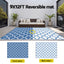 Gardeon Outdoor Rugs 274x366cm Large Carpet Reversible Area Mat PP Dual-Sided Patio Rug Blue