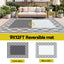 Gardeon Outdoor Rugs 274x366cm Large Carpet Reversible PP Dual-Sided Area Mat Patio Rug Grey
