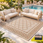 Gardeon Outdoor Rugs 274x366cm Large Carpet Reversible PP Dual-Sided Area Mat Patio Rug Khaki
