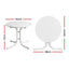 Gardeon Outdoor Side Table 80cm Folding Steel Round Bistro Desk Cafe Patio Furniture White