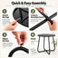 Gardeon Outdoor Side Table Steel Frame for Patio Balcony Garden Black
