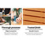 Gardeon Outdoor Storage Bench Box Wooden Garden Chair 2 Seat Timber Furniture