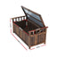 Gardeon Outdoor Storage Bench Box Wooden Garden Toy Tool Shed Patio Furniture Charcoal