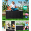 Gardeon Outdoor Storage Box 240L Container Lockable Garden Bench Tool Shed Black