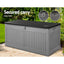 Gardeon Outdoor Storage Box 270L Container Lockable Garden Bench Tool Shed Grey