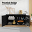Gardeon Outdoor Storage Cabinet Box Deck Wicker Shelf Chest Garden Shed Tools Black