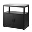 Gardeon Outdoor Storage Cabinet Garden Potting Bench Stainless Steel Table Top Black
