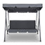 Gardeon Outdoor Swing Chair Garden Chair Bench Furniture Canopy 3 Seater Grey