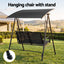 Gardeon Outdoor Swing Chair with Adjustable Canopy 142cmx172cm Stand Black