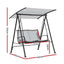 Gardeon Outdoor Swing Chair with Adjustable Canopy 142cmx172cm Stand Grey
