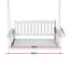 Gardeon Porch Swing Chair with Chain Garden Chair Outdoor Furniture Wooden White