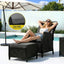 Gardeon Recliner Chair Sun lounge Wicker Lounger Outdoor Furniture Patio Adjustable Black