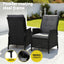 Gardeon Recliner Chair Sun lounge Wicker Lounger Outdoor Furniture Patio Adjustable Black
