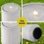 Gardeon Solar Fountain Water Feature Outdoor Fountain LED Lights Beige