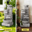 Gardeon Solar Fountain Water Feature Outdoor LED Lights Gray