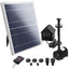 Gardeon Solar Pond Pump with Battery Kit LED Lights 8.8 FT