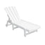 Gardeon Sun Lounge Beach Chair HDPE Adirondack Lounger Patio Outdoor Furniture with Wheels White