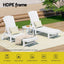 Gardeon Sun Lounge Beach Chair HDPE Adirondack Lounger Patio Outdoor Furniture with Wheels White