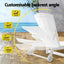 Gardeon Sun Lounge Beach Chair HDPE Adirondack Lounger Patio Outdoor Furniture with Wheels White