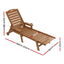 Gardeon Sun Lounge Lounger Beach Chair HDPE Patio Outdoor Furniture with Wheels Brown