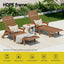 Gardeon Sun Lounge Lounger Beach Chair HDPE Patio Outdoor Furniture with Wheels Brown