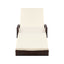 Gardeon Sun Lounge Wicker Lounger Outdoor Furniture Beach Chair Patio Adjustable Cushion Brown