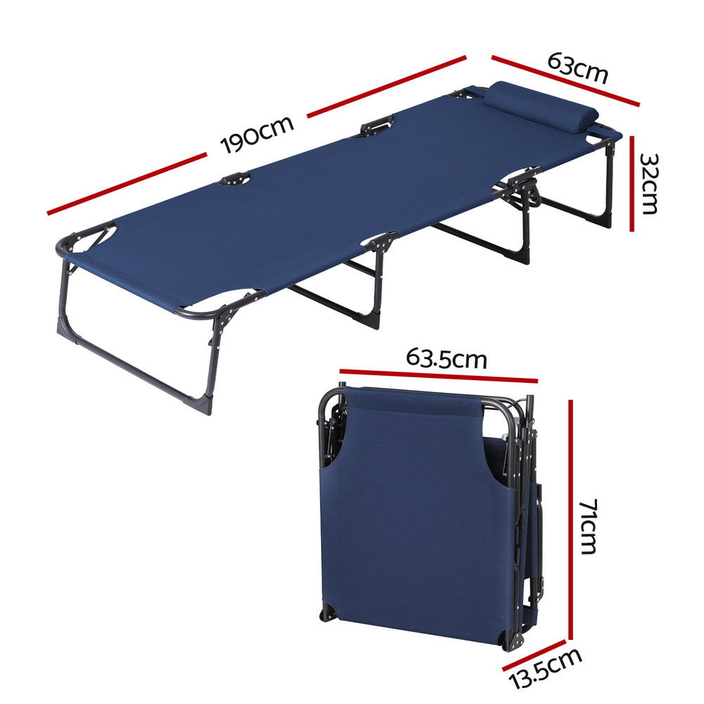 Gardeon Sun Lounger Folding Lounge Beach Chair Patio Outdoor Furniture